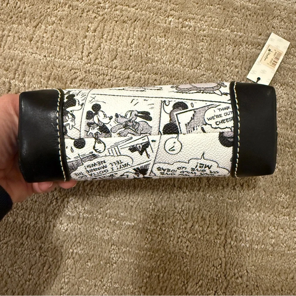Dooney & Bourke Disney Parks Comics Sketch Pouch Case Black & White Mickey Mouse